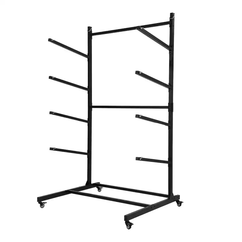 Support de rangement pour kayak robuste pour garage et extérieur, support de kayak autoportant avec roues pour kayak, canoë, planche de surf, paddleboard