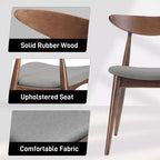 Ensemble de salle à manger moderne pour 4 personnes, 5 pièces, ensemble de table rectangulaire en bois massif avec 4 chaises rembourrées pour petite cuisine