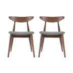 Ensemble de salle à manger moderne pour 4 personnes, 5 pièces, ensemble de table rectangulaire en bois massif avec 4 chaises rembourrées pour petite cuisine