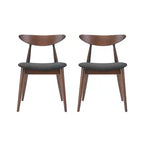 Ensemble de salle à manger moderne pour 4 personnes, 5 pièces, ensemble de table rectangulaire en bois massif avec 4 chaises rembourrées pour petite cuisine