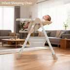 Chaise Haute Bébé Multifonctionnelle avec Hauteur et Inclinaison Réglables, Pliable pour Bébés et Tout-Petits