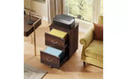 Classeur DEXYLLO 2 tiroirs, petit meuble de bureau avec serrure, meuble de classement roulant sous le bureau pour bureau à domicile