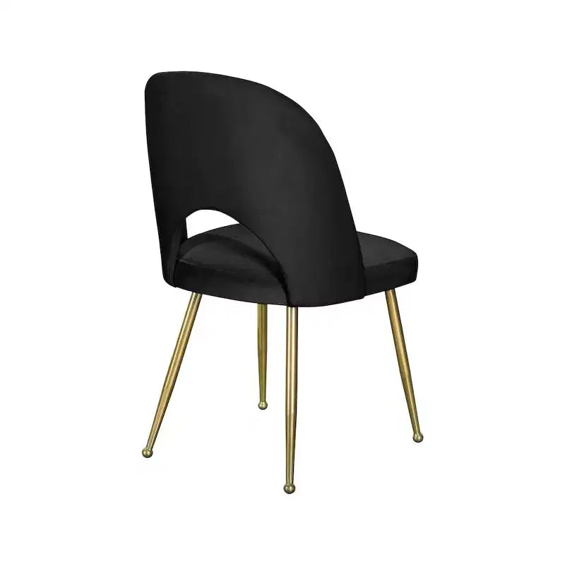 Chaise de salle à manger Meridian Furniture Logan en velours noir, lot de 2