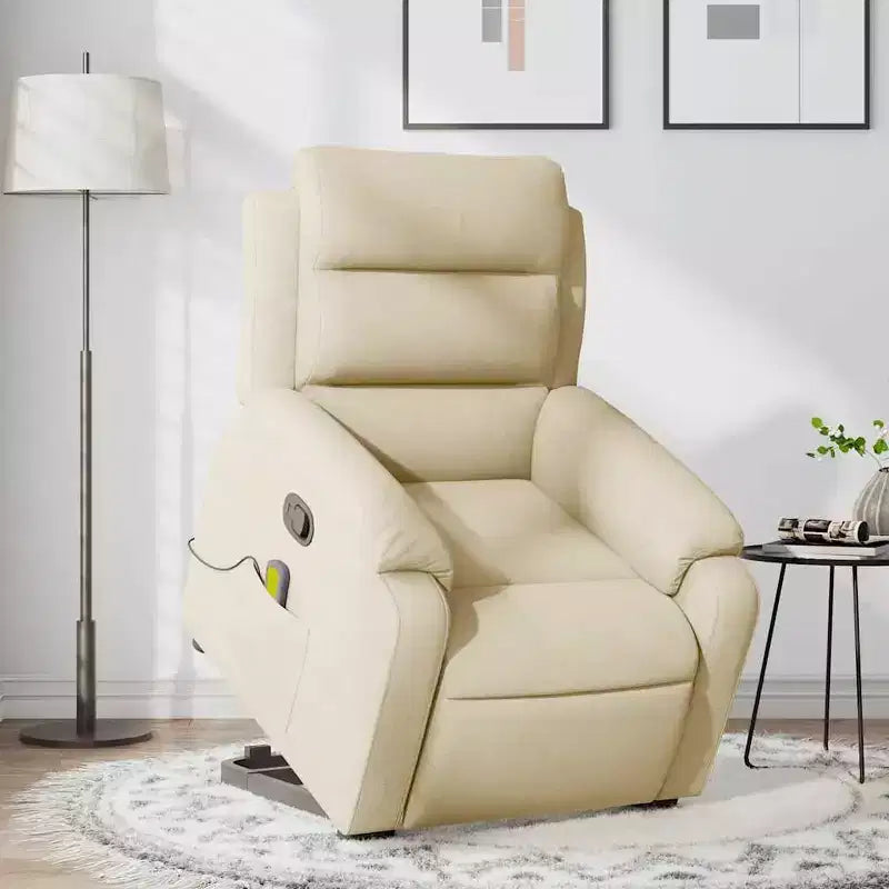 vidaXL Fauteuil inclinable de massage avec fonction releveur Gris clair
