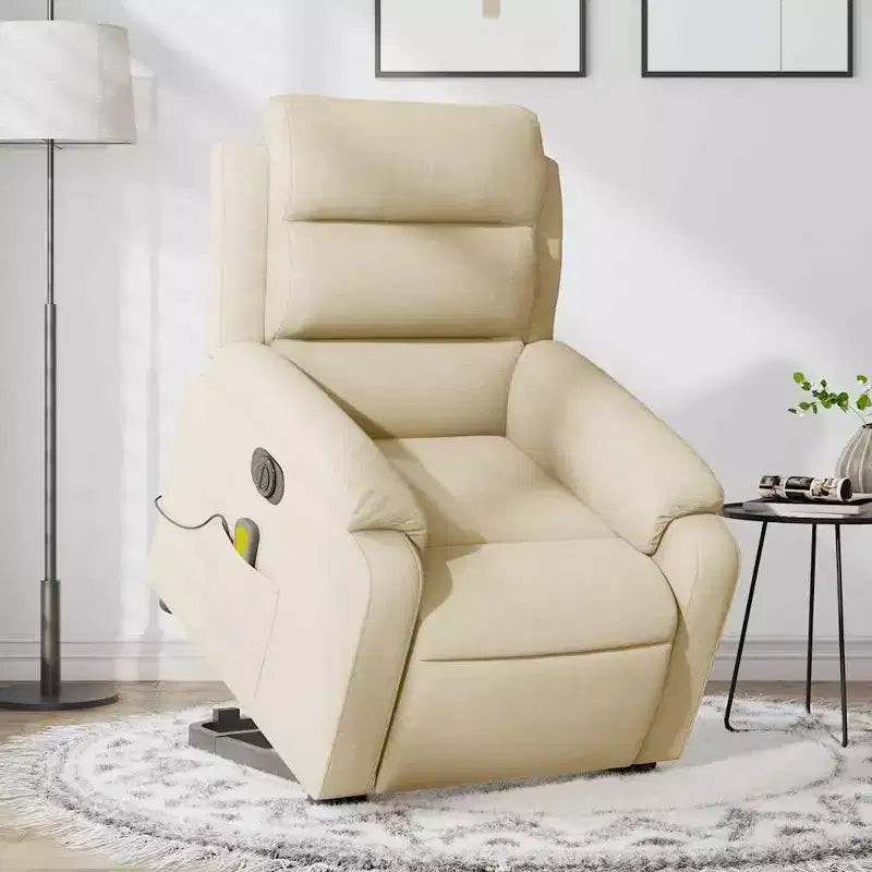 vidaXL Fauteuil inclinable de massage avec fonction releveur Gris clair