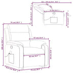 vidaXL Fauteuil inclinable de massage avec fonction releveur Gris clair