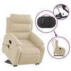 vidaXL Fauteuil inclinable de massage avec fonction releveur Gris clair
