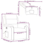vidaXL Fauteuil inclinable de massage avec fonction releveur Gris clair