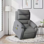vidaXL Fauteuil inclinable de massage avec fonction releveur Gris clair