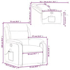 vidaXL Fauteuil inclinable de massage avec fonction releveur Gris clair