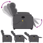 vidaXL Fauteuil inclinable de massage avec fonction releveur Gris clair