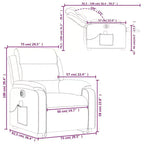 vidaXL Fauteuil inclinable de massage avec fonction releveur Gris clair