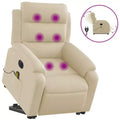 vidaXL Fauteuil inclinable de massage avec fonction releveur Gris clair