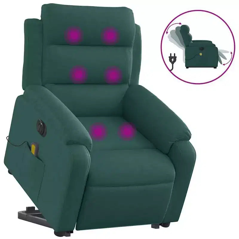 vidaXL Stand Up Massage Recliner Chair Light grey