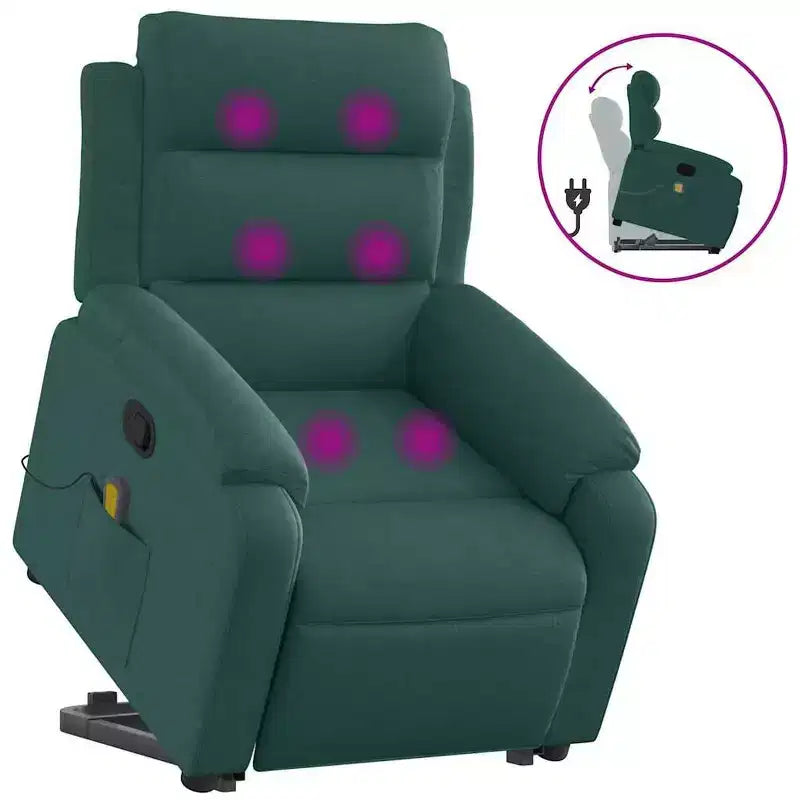 vidaXL Fauteuil inclinable de massage avec fonction releveur Gris clair