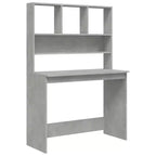 vidaXL Bureau Gris Béton Bois d'ingénierie 102 x 45 x 148 cm Bureau