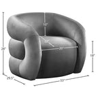 Fauteuil en Velours Roxbury Meridian Furniture