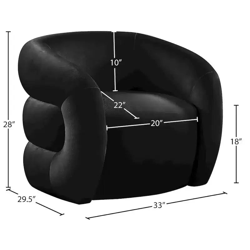 Fauteuil en Velours Roxbury Meridian Furniture