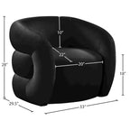 Fauteuil en Velours Roxbury Meridian Furniture