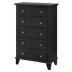 Commode à 5 tiroirs pour chambre à coucher, commodes et chiffonniers hauts de 122 cm avec rangement, grande commode de style ferme pour placard