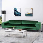 Canapé 4 places Emerald 111 en velours moderne avec pieds en métal et cadre solide