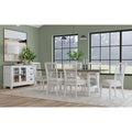 Table à manger rectangulaire en bois blanc Melody - 90 x 30 x 42