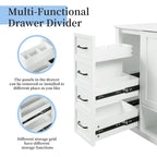 Meuble-lavabo moderne de 36 pouces avec évier, 2 armoires, 2 poignées métalliques et rails de tiroir coulissants, convient pour salle de bain ou dressing