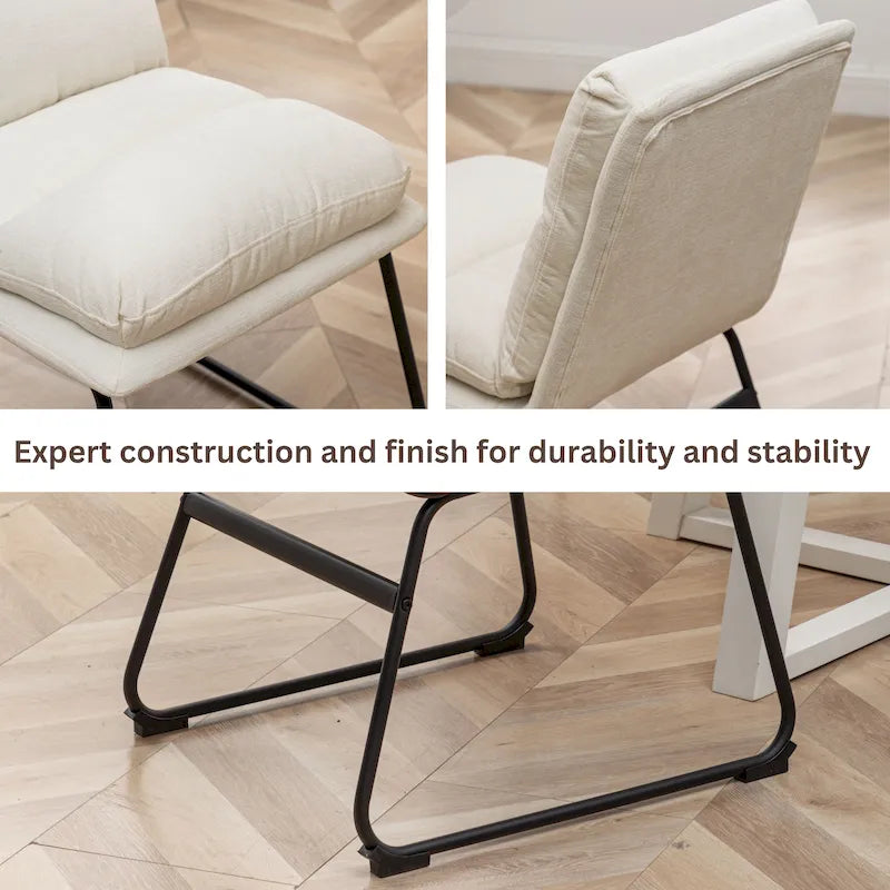 Chaises de salle à manger rembourrées, lot de 2