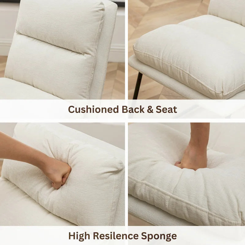 Chaises de salle à manger rembourrées, lot de 2