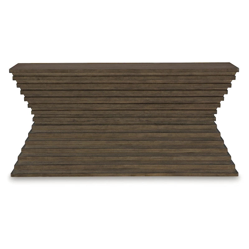 Table de canapé marron - 72 L x 18 P x 34,75 H