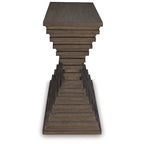 Table de canapé marron - 72 L x 18 P x 34,75 H