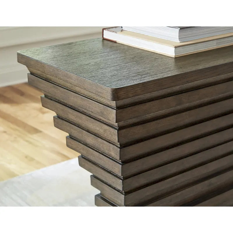 Table de canapé marron - 72 L x 18 P x 34,75 H