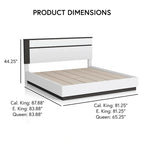 Ensemble de chambre à coucher 3 pièces moderne en bois blanc Conjira Furniture of America