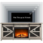 Meuble TV de cheminée de ferme, Centre de divertissement, Console TV