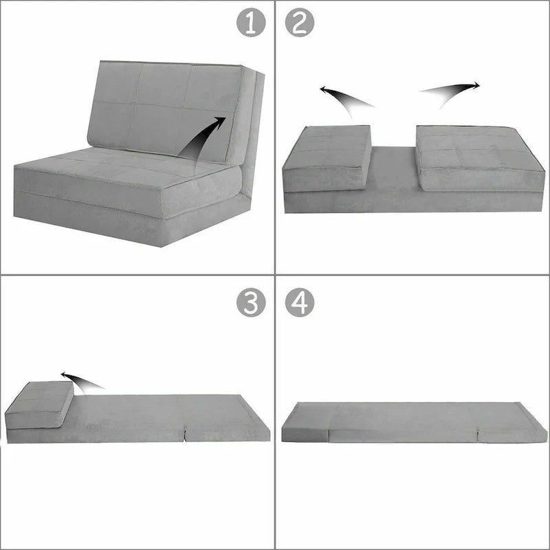 Costway Chaise Pliante Convertible, Fauteuil Inclinable et Lit d'Appoint