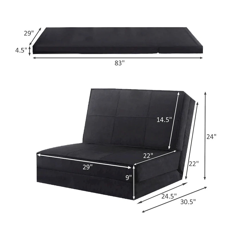 Costway Chaise Pliante Convertible, Fauteuil Inclinable et Lit d'Appoint