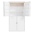 Garde-manger de cuisine autoportant avec 2 tiroirs, meuble de rangement avec 8 étagères de porte, armoires avec 2 étagères réglables