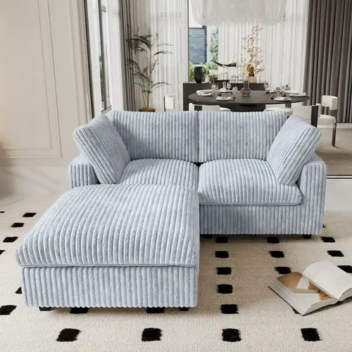 Canapés modulaires sectionnels de 78,74 po, canapé-lit moelleux et profond avec housses amovibles