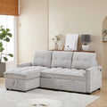 Canapé-lit d'angle escamotable en chenille de 78,75 po avec ports de chargement