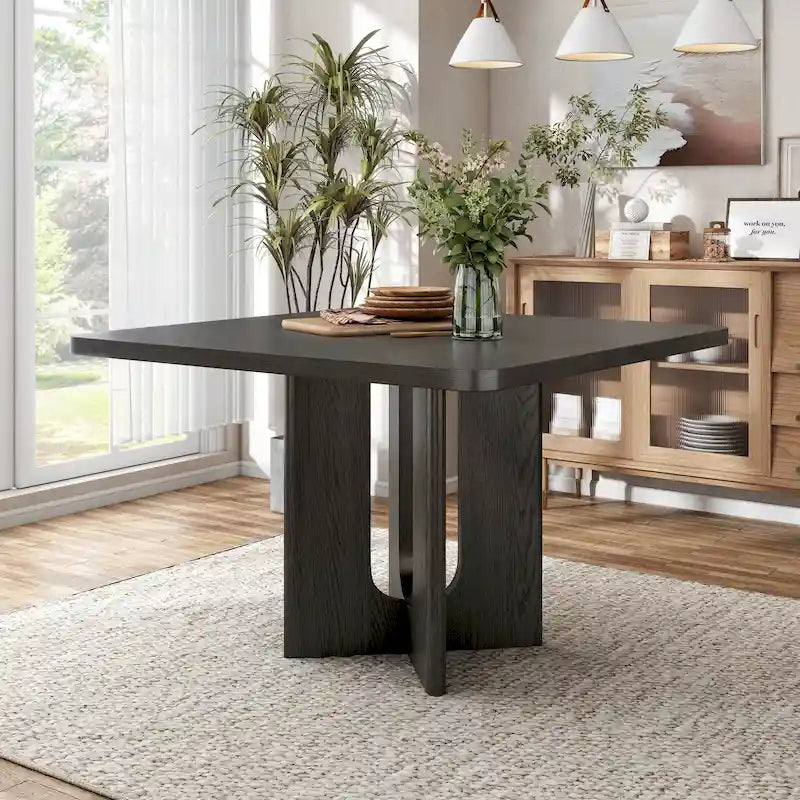 Table de salle à manger carrée moderne de 54 pouces en bois massif à hauteur de comptoir Piez de Furniture of America