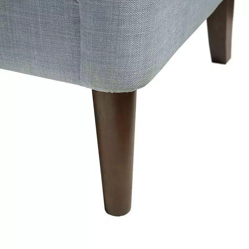 Okak Fauteuil d'appoint contemporain avec boutons capitonnés, coussin rembourré et pieds en bois, pour salon, chambre ou coin lecture