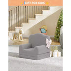 Canapé et fauteuil pour enfants 2-en-1 – Sofa en mousse pliable pour tout-petits