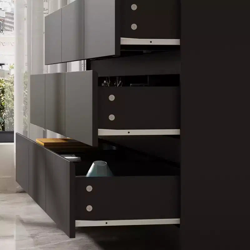 Famapy Commode Horizontale Minimaliste Moderne à 9 Tiroirs – Organiseur Spacieux pour Chambre/Salon