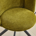 Lot de 2 chaises de salle à manger pivotantes modernes en tissu à dossier bas