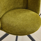 Lot de 2 chaises de salle à manger pivotantes modernes en tissu à dossier bas
