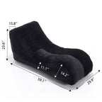 Pouf Okak de 150 cm, fauteuil pouf lounge épousant les courbes du corps avec éponge haute élasticité, canapé de sol léger pour salon, chambre