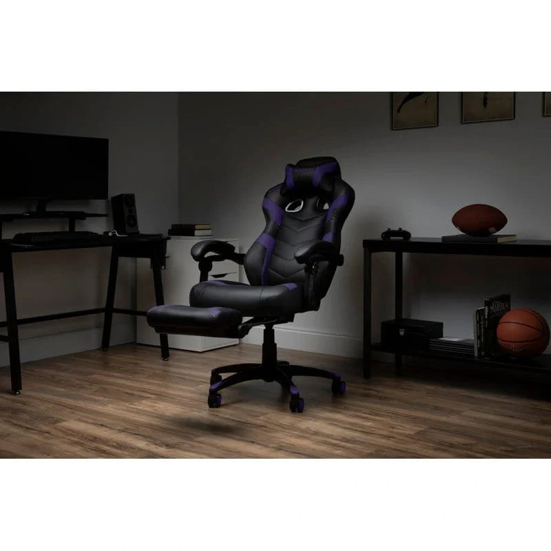 Chaise de jeu RESPAWN 110 Pro - Chaise de jeu avec repose-pieds, chaise de bureau ergonomique