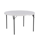 Table ronde pliante Lifetime de 48 pouces, qualité commerciale légère, intérieure/extérieure, blanche