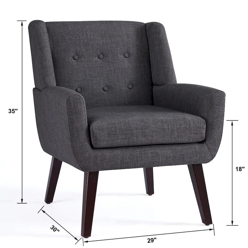 Lot de 2 fauteuils d'appoint modernes capitonnés HUIMO
