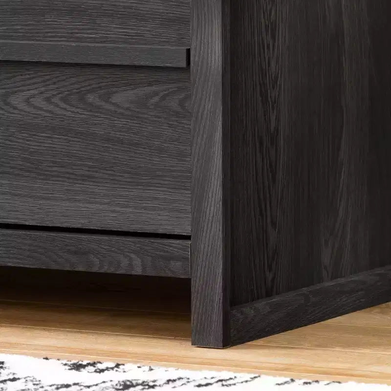 Commode double Tao 6 tiroirs pour enfants, gris chêne, de South Shore : Meuble de chambre moderne traditionnel, dispositif anti-basculement inclus